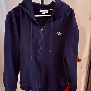 Navy Blue Lacoste Hoodie Mens XL